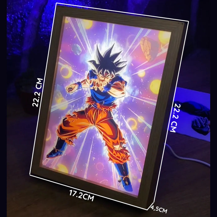 Cuadro de Luz LED Goku: "El Poder del Kamehameha"